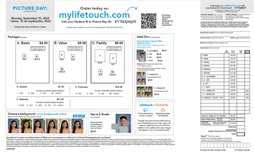 Picture Day form